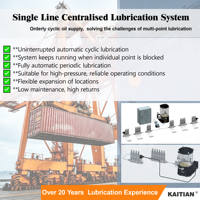 Système de lubrification centralisé à ligne unique, pompe à graisse électrique haute pression à moteur CC/CA, OEM pour machines industrielles