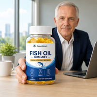 Faible MOQ, Vente en Gros OEM, Gummies d'Huile de Poisson Oméga 3 avec Vitamine D Oméga-3