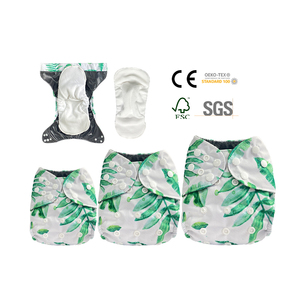 Cubierta de pañal reutilizable y transpirable con logotipo personalizado, pañal de tela reutilizable impermeable con insertos de 4 capas - Product Image 3