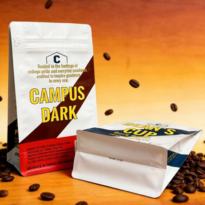 Custom Printed Square Bottom Zipper Top Moisture-Proof Stand-Up Food Grade Packaging Bags For Coffee Bean - Product Image 3