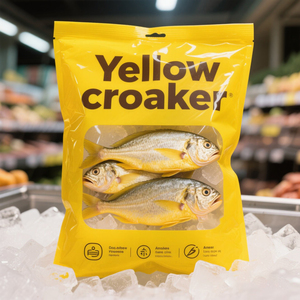 Tùy chỉnh in cấp thực phẩm đông lạnh cá nhựa trở lại niêm phong <span class=keywords><strong>Ziplock</strong></span> 3 bên niêm phong túi dễ dàng để xé túi - Product Image 3