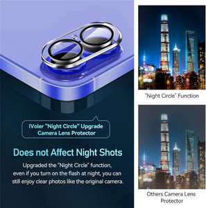 ตัวป้องกันเลนส์กล้องสำหรับ <span class=keywords><strong>iPhone</strong></span> 16 16 Plus เลนส์กล้องวงกลมสีดำใส + เลนส์กล้องทรงกลมสำหรับ <span class=keywords><strong>iPhone</strong></span> 16 <span class=keywords><strong>Pro</strong></span> <span class=keywords><strong>Max</strong></span> 2024 - Product Image 3