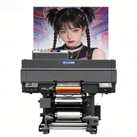 Nouvelle imprimante de transfert UV DTF automatique A3 de 30 cm avec effet feuille d'or et quatre têtes F1080 pour la personnalisation