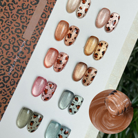 Gel pour ongles HS Autumn Tea Wild Cat Eye, 10 couleurs, 15 ml, sans HEMA, effet soak-off, UV LED, personnalisation de l'emballage pour salon de manucure
