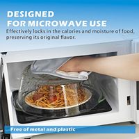 Couvercle anti-éclaboussures en verre pour micro-ondes avec trou d'aération, 10 pouces, avec bouton en silicone, pour assiettes et plats de service