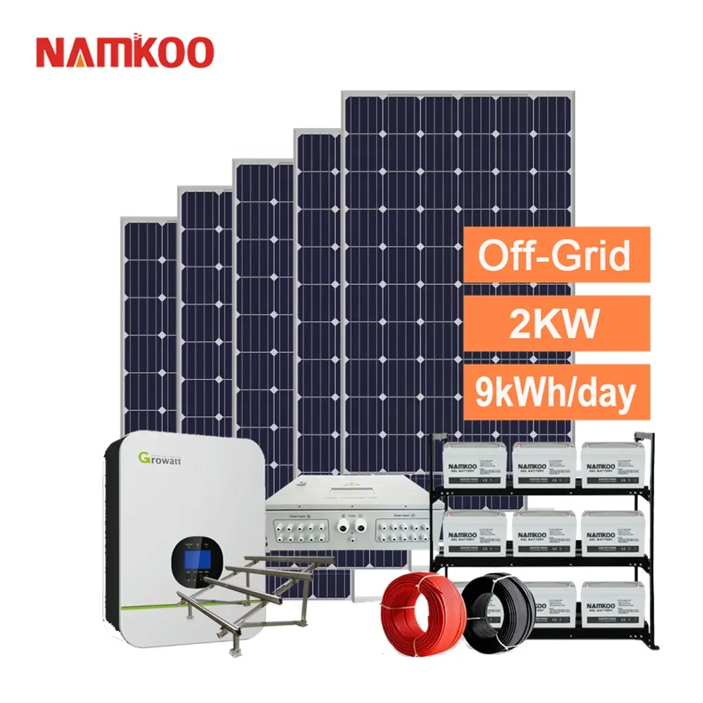 2kw Off Grid <strong>Solar</strong> Power System Complete Off-Grid <strong>Solar</strong> Energy System <strong>2000w</strong> <strong>Solar</strong> <strong>Kit</strong>