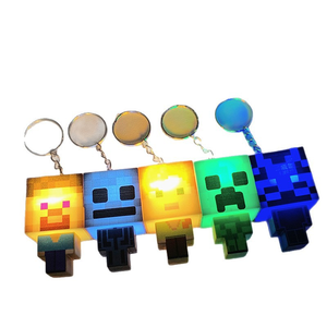 <span class=keywords><strong>Minecraft</strong></span> couleur rougeoyante petits jouets photographique changeant créatif 3D bac à sable jeu mineur jeu Minecrafts sac pendentif - Product Image 5