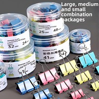 Clips de reliure en métal colorés à queue longue, grandes et petites tailles, pour dossiers de documents de bureau, clips de rangement spécifiques