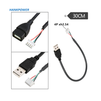 Câble d'extension de données USB2.0 personnalisé, femelle vers borne XH2.54, 4 broches, Dupont, connecteur USB AF