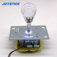 QIQU 12V LED Arcade Joystick Coloré Lumière Illuminée Contrôleur Commutable Grue À Monnaie Griffe Métal Jeux De Boxe