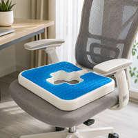 Coussin de siège ergonomique en gel avec surface rafraîchissante et zone de soulagement du coccyx pour chaise de bureau, voiture, maison et fauteuil roulant