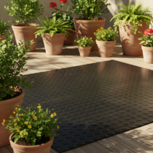 Vente en gros usine : Rouleaux de tapis de sol en <span class=keywords><strong>caoutchouc</strong></span> noir <span class=keywords><strong>antidérapant</strong></span>, imperméable et souple, avec boutons ronds, de 3mm à 6mm, pour passage. - Product Image 2