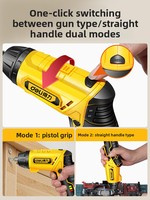 Ensemble de tournevis sans fil, double forme droite/courbe, perceuse-visseuse lithium haute performance avec embouts pour travaux de réparation domestique