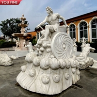 Statue d'Apollon et de Daphné grandeur nature en marbre blanc naturel sculptée à la main, vente directe, sculpture de jardin européenne