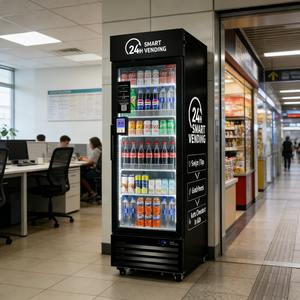 Торговый автомат HAHA Vending 360 Combo с охлаждением для снеков, с ИИ-системой распознавания и SDK для офисов, школ и спортзалов - Product Image 1