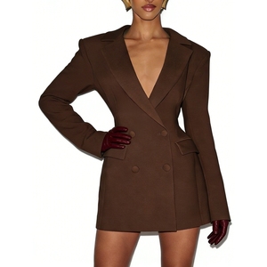 <span class=keywords><strong>Abito</strong></span> Blazer <span class=keywords><strong>Doppiopetto</strong></span> da Donna - Vestito Formale Aderente da Ufficio Mini Abiti Sehe Fashion - Product Image 1