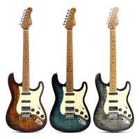 Gitar Elektrik SurpassMusic Premium ST Style dengan Pickup SSH, Top Solid Alder, dan Neck Roasted Maple