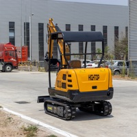 Excavator Mini Crawler All Terrain HT-22 dengan Mesin untuk Penggunaan Pertanian, Peralatan Konstruksi Baru, Micro Digger