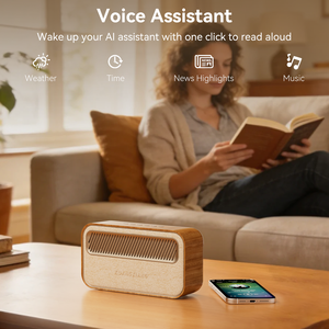 KUANGXIANG K16 Vintage Immersive <strong>Speaker</strong> Hands-free Calling <strong>Speaker</strong> Powerful <strong>Speaker</strong> with <strong>Voice</strong> <strong>Assistant</strong>, TF Card Playback - Product Image 3