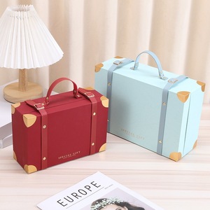 Handmade trang trí giấy da Quà Tặng lông mi tông sang trọng bé vải đồ chơi vali Quà Tặng Bao bì hộp với xử lý - Product Image 5