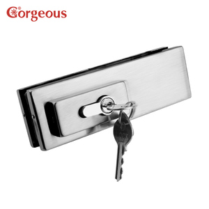 Tempered Glass Bracket Top Pivot Accessories Bottom Steel Frameless Lock Hardware Glass <strong>Door</strong> Clamp Patch <strong>Fittings</strong> - Product Image 4