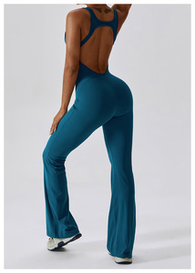 Leggings longs évasés de yoga et de fitness pour femme, en Spandex XXL, doux, effet usé, de marque, qualité supérieure, collection automne 2024, coloris noir et rose - Product Image 5