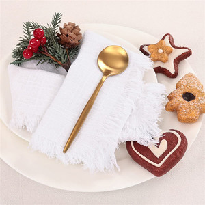 Elegant Pink Beige Cloth <strong>Napkins</strong> Cotton and Linen Cloth Dinner <strong>Napkins</strong> for <strong>Wedding</strong> Party Table Centerpieces - Product Image 4