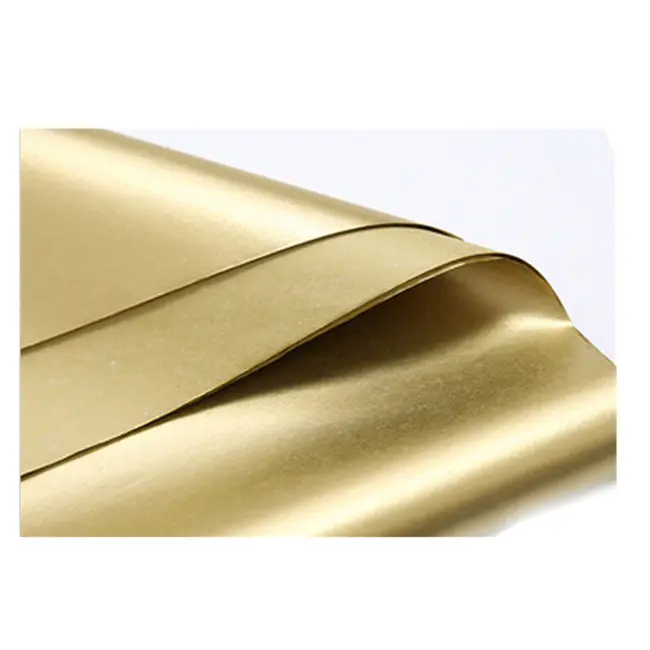 Custom glitter ouro stamping logotipo impresso papel de embrulho de luxo ouro papel de tecido metálico