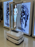 Navegador de 55 pulgadas, carga de retorno automático, robot automático para evitar obstáculos, pantalla táctil, Monitor Oled