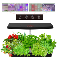 Jardinière hydroponique intelligente noire et blanche avec éclairage LED 24V à commande tactile pour usage domestique en intérieur