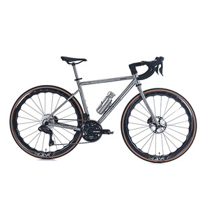 <span class=keywords><strong>Bicicletta</strong></span> da Strada in Titanio Pieno, 24 Velocità con Cambio Wireless, Bici da Corsa Interamente in Lega di Titanio con Cablaggio Interno Completo - Product Image 4