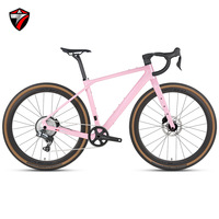Vélo de route en fibre de carbone Gravel X Bike 25 ans, 13 vitesses, frein à disque hydraulique sans fil, prix bas, vente chaude, usine chinoise, Twitter