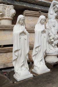 Vente en gros à prix réduit, statue de la Vierge Marie en marbre blanc naturel, statue religieuse en pierre catholique, statue de la Sainte Mère, statue de la Sainte Marie, statue de la Sainte Grâce - Product Image 4