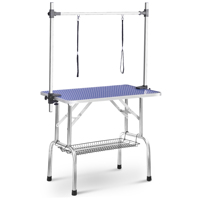 MT MEDICAL  Support de toilettage pour animaux de compagnie en acier inoxydable, adapté aux refuges pour animaux, avec hauteur réglable pour chats et chiens