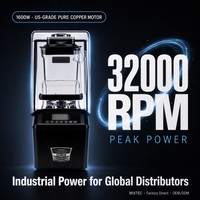Blender Factory Chine OEM ODM - Mixeur Commercial Haute Vitesse 1600W avec Moteur AMETEK et Bol en Tritan, Marque Personnalisée Disponible