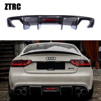 Diffuseur arrière en fibre de carbone pour Audi A5 S5 B8 B8.5, compatible deux portes et quatre portes, lèvre de pare-chocs arrière améliorée