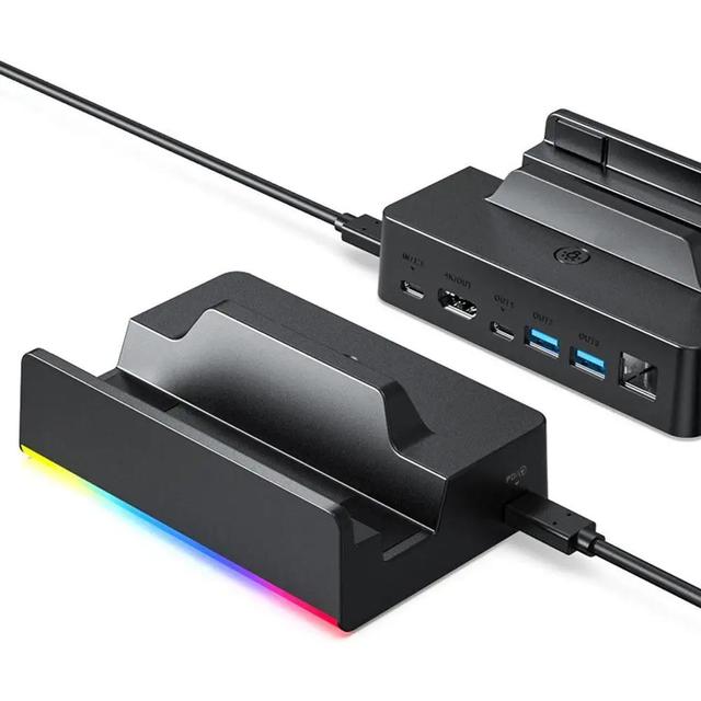 For ROG XBO X ALLY X Projection Base Expansion Universal Expansion Dock Network Port Dual Cooling Fan 4K Docking Station