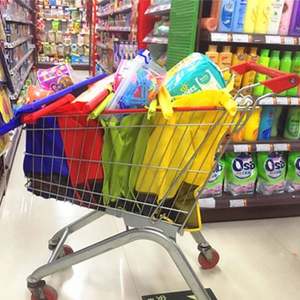 Reusable Grocery <b>Cart</b> Bags Sized Washable Eco-friendly 4-Bag Trolley Grocery Non-woven Shopping Bag - Product Image 2