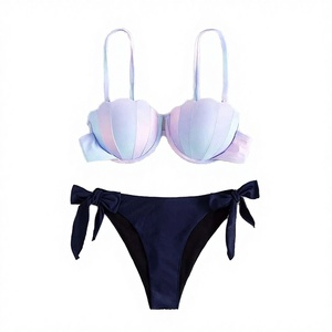 Jupe de plage unie pour femme, 1 pièce, avec logo frontal boutonné, anti-UV, écologique, col plongeant - Product Image 2