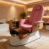 Jacuzzi Comercial Europeo de Lujo, Spa para Pies, Bañera para Pies, Silla Profesional de Salón de Belleza para Masajes, Manicura y Pedicura con Bomba de Drenaje