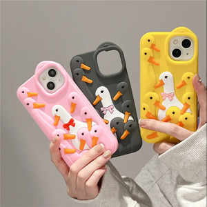 Nuovo arrivo in <span class=keywords><strong>Silicone</strong></span> per <span class=keywords><strong>IPhone</strong></span> 15 <span class=keywords><strong>14</strong></span> 13 12 11 Pro Max custodia per telefono custodia con motivo a forma di anatra sorridente custodia per la nuova <span class=keywords><strong>Cover</strong></span> <span class=keywords><strong>iPhone</strong></span> - Product Image 2