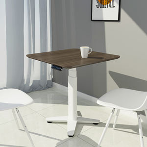 बिजली ऊंचाई समायोज्य एकल पैर एक मोटर डेस्क पहियों के साथ चल कॉफी टेबल - Product Image 2