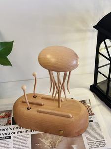 Automata <span class=keywords><strong>de</strong></span> Medusas Dinámica Hecha a Mano en <span class=keywords><strong>Madera</strong></span> <span class=keywords><strong>de</strong></span> Haya, Silenciosa, Recargable, Decoración Móvil para Mesa <span class=keywords><strong>de</strong></span> Oficina, Hogar, Día <span class=keywords><strong>de</strong></span> la Madre, Acción <span class=keywords><strong>de</strong></span> Gracias - Product Image 2