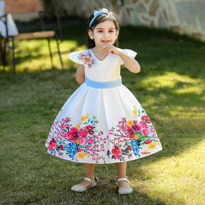Nouvelle <span class=keywords><strong>Robe</strong></span> de <span class=keywords><strong>Princesse</strong></span> Imprimée en Tissu Forgé pour Fille, <span class=keywords><strong>Robe</strong></span> de Premier Anniversaire, Vente en Gros, avec Bandeau Offert, Très Demandée - Product Image 4
