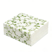 Serviettes en papier pliables en pâte de bois vierge à 2 plis imprimées avec un design classique pour les déjeuners et les fêtes