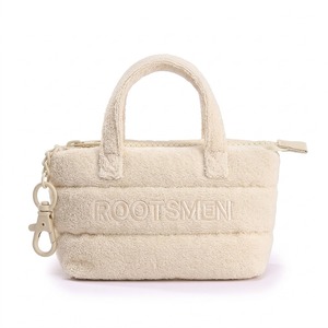 Mini Bolsa de Tela de Rizo, Color Crema, con Asas de Textura Suave, Cierre de Mosquetón, Logotipo Personalizado OEM - Product Image 3