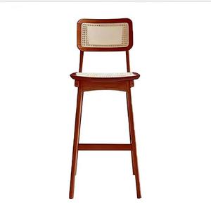 BILIDO Nuevo Taburete de Bar Moderno de Madera Maciza con Respaldo, Silla Alta para Isla de <span class=keywords><strong>Cocina</strong></span> - Product Image 6
