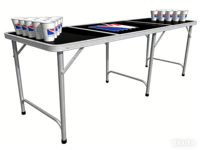 Table de beer pong personnalisée imprimée, pliable, en alliage d'aluminium, portable, légère, pour fêtes en plein air, table de pique-nique pliable