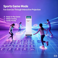 Système de jeu interactif de projection au sol, jeu de sol à détection de mouvement pour lieux commerciaux