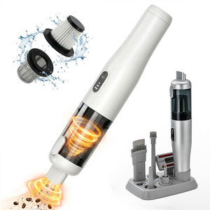 Aspirateur de voiture portable rechargeable argenté, mini souffleur aspirateur haute puissance, autonomie de 40 minutes pour la poussière intérieure des véhicules - Product Image 1